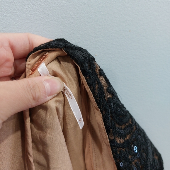 Free People Shimmers Night Mini Dress Size 10 - Picture 7 of 7